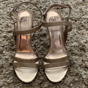 Gold Sparkly Heels